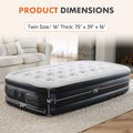 Double Height Inflatable Air Mattress with Built In Pump Non Slip Air Bed for Home and Camping