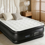 Double Height Inflatable Air Mattress with Built In Pump Non Slip Air Bed for Home and Camping