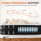 Double Height Inflatable Air Mattress with Built In Pump Non Slip Air Bed for Home and Camping