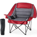 Heavy Duty Camp Chair with 2 Cup Holders & Side Pockets – Folds into Carry Bag